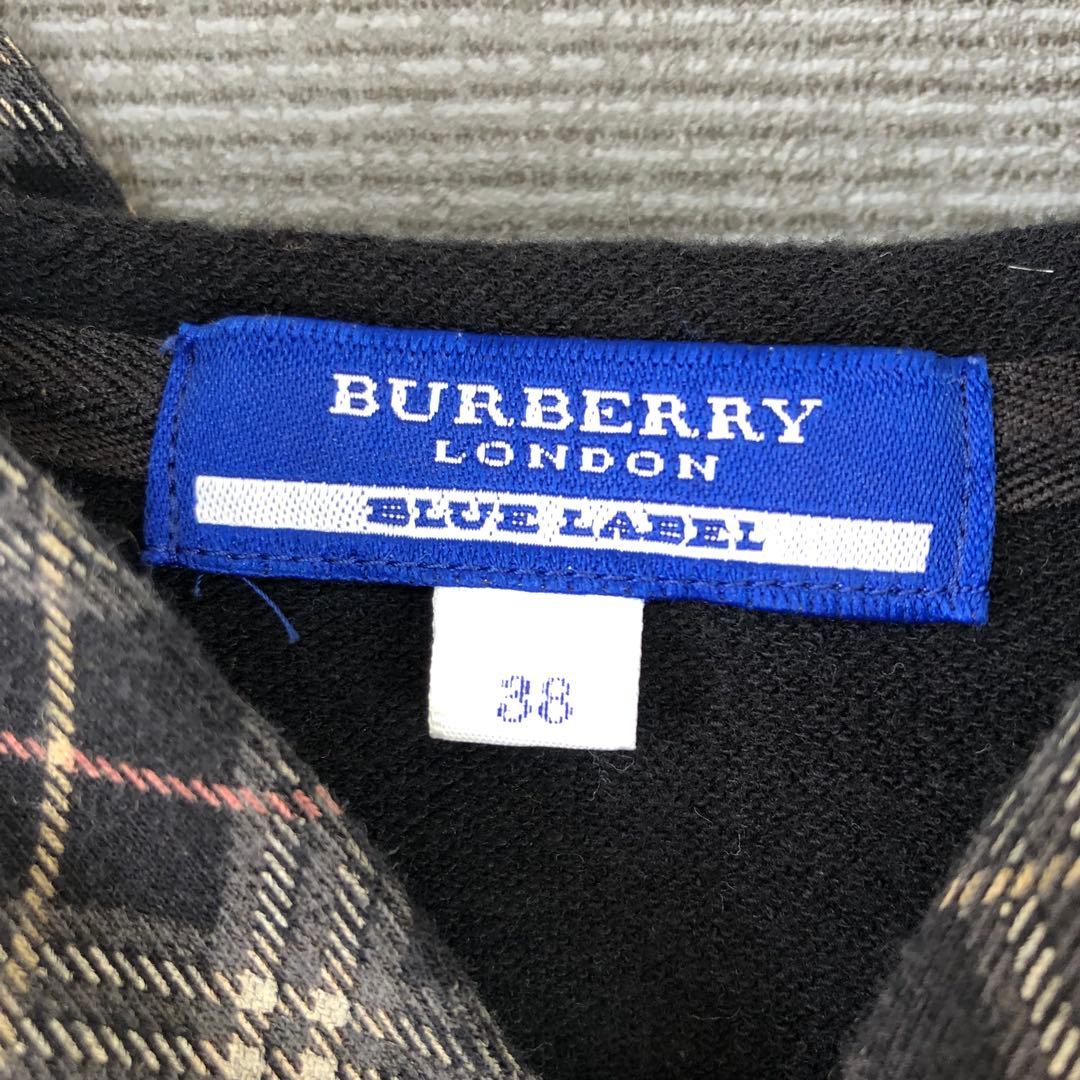 BURBERRY ブラックノバチェック ホースロゴ刺繍 パーカー 38