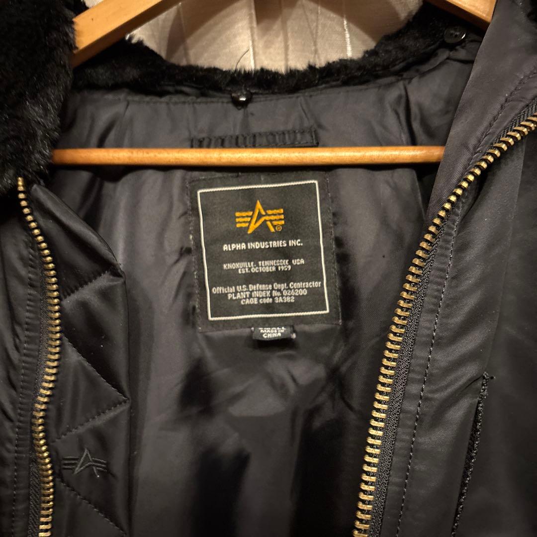 ALPHA INDUSTRIES B-15 ブラック　S