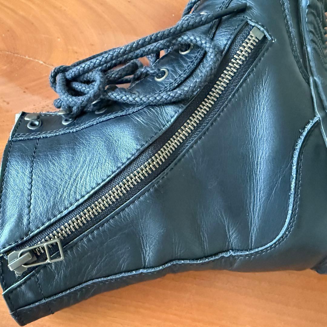 SHUNSUKE　スピングルムーブ スムースレザー ミリタリーブーツ