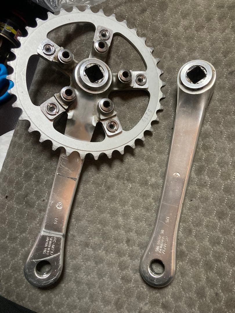 Shimano Deore XT クランク+Black spireチェーンリング