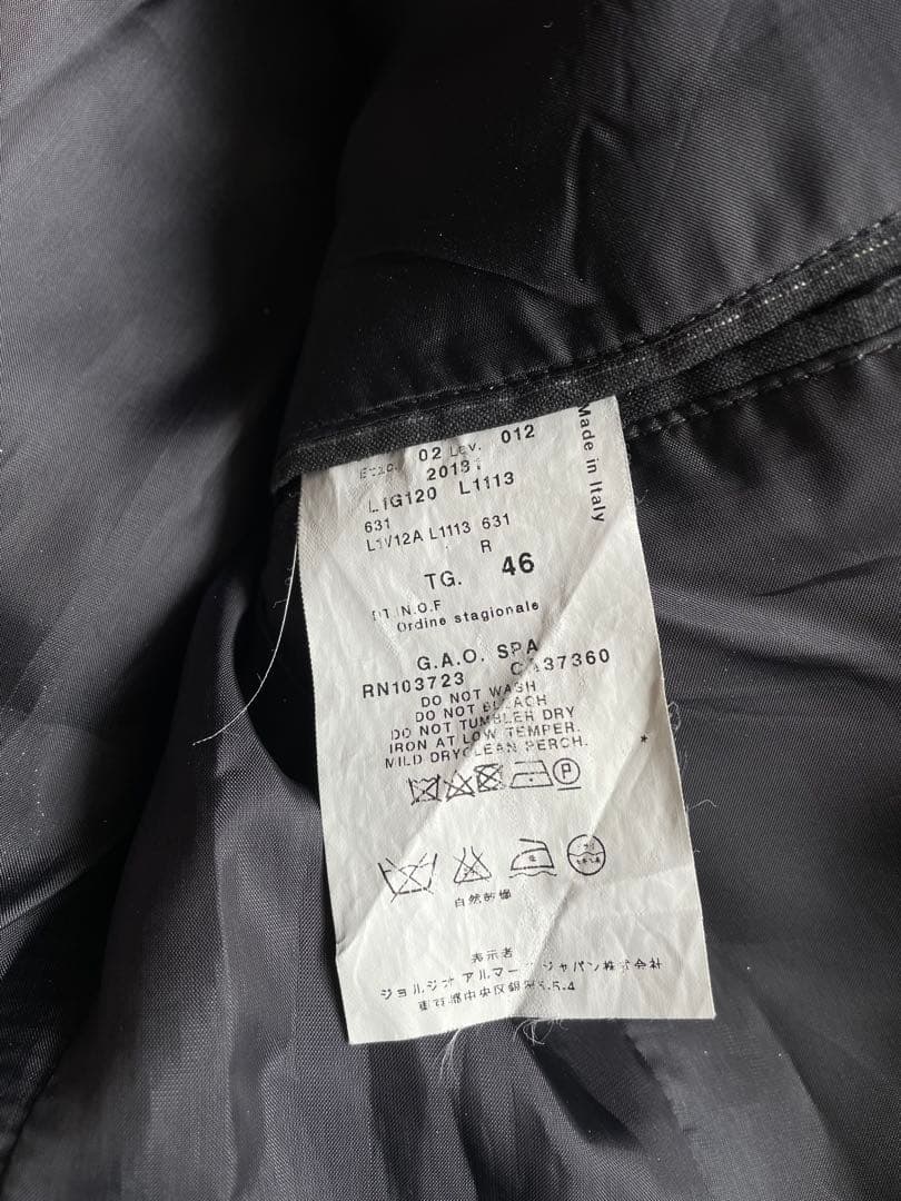 エンポリオアルマーニ　スーツセット　ストライプ柄　グレー　46（M）　2B 良品