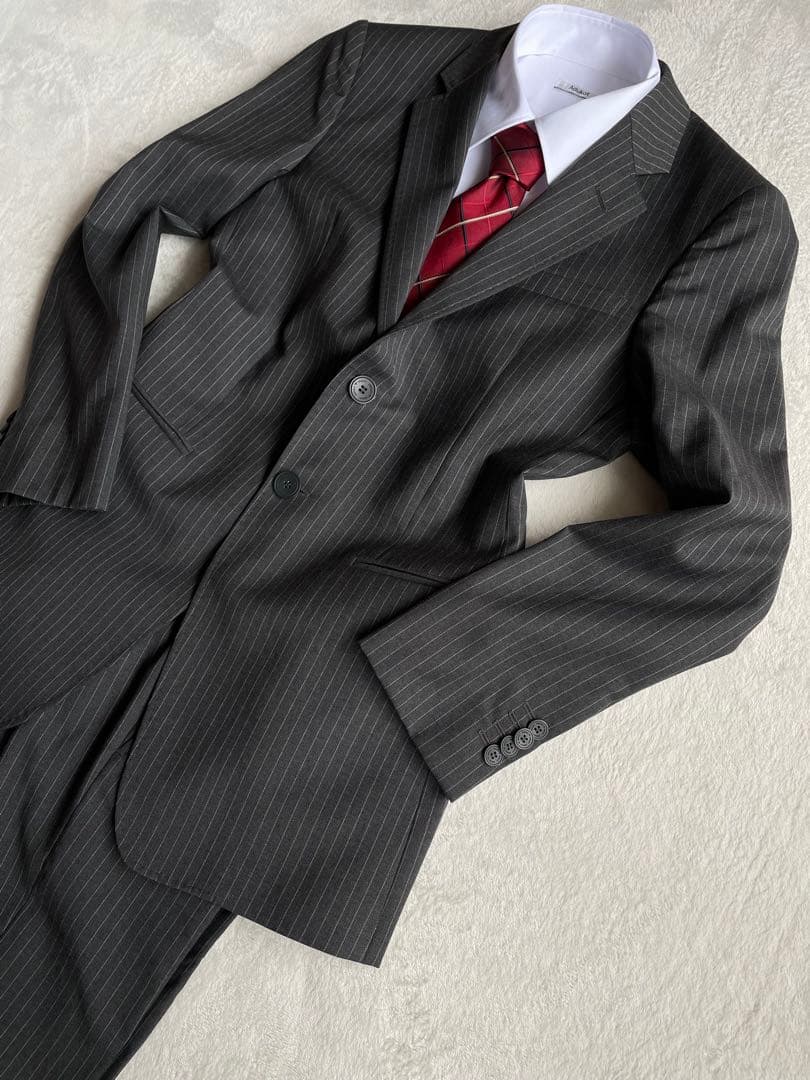 エンポリオアルマーニ　スーツセット　ストライプ柄　グレー　46（M）　2B 良品