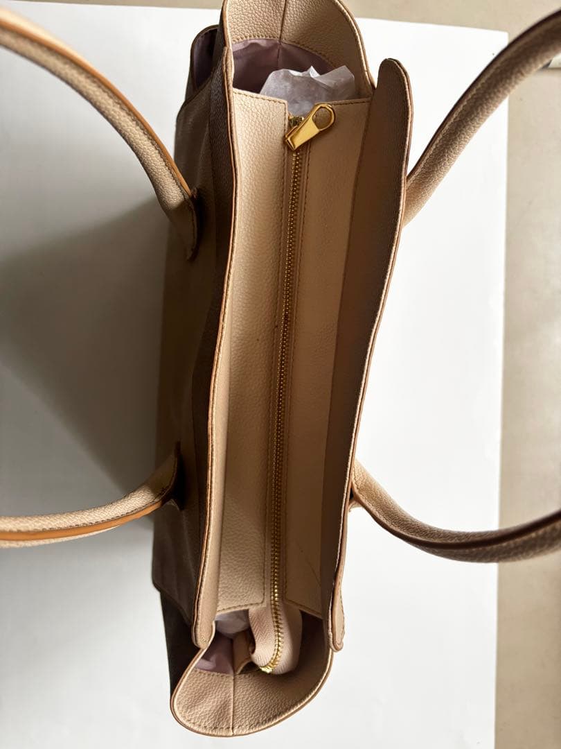 HAMANO 濱野皮革工藝 トート ピンクベージュ系 保存袋付き