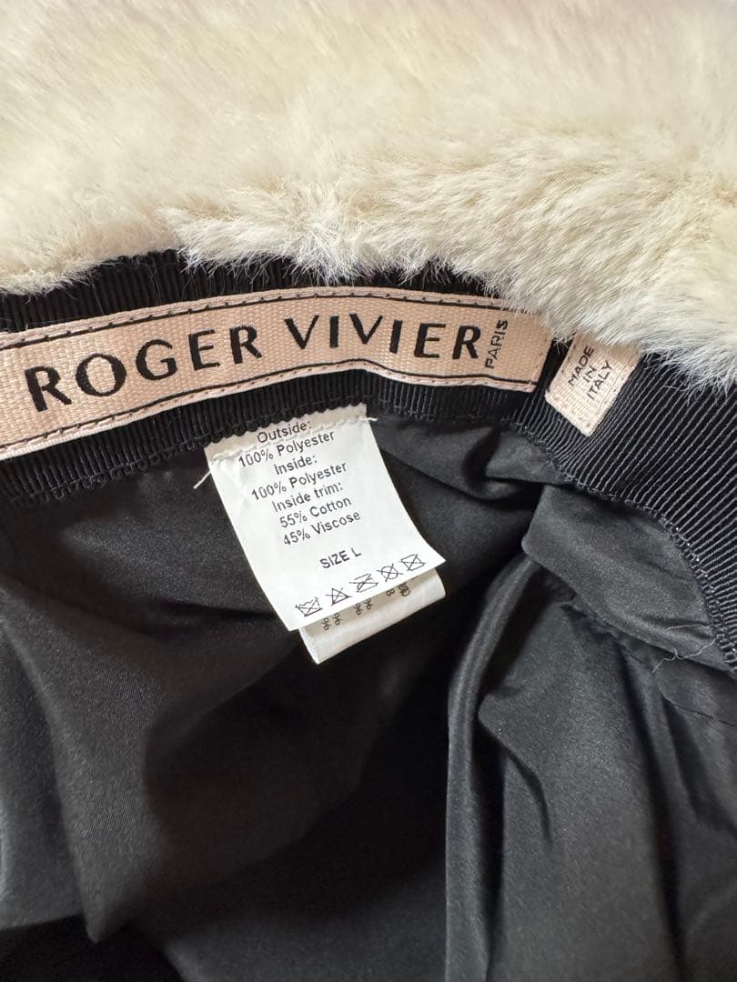 【Roger Vivier】 ストラスバックルフィッシャーマンハット　エコファー