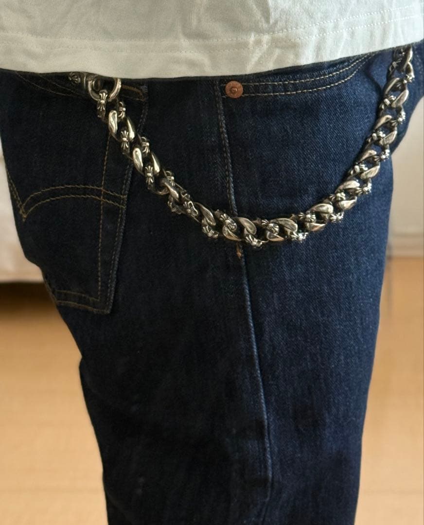 クロムハーツ 1クリップ ファンシー ウォレットチェーン ショート インボイス付