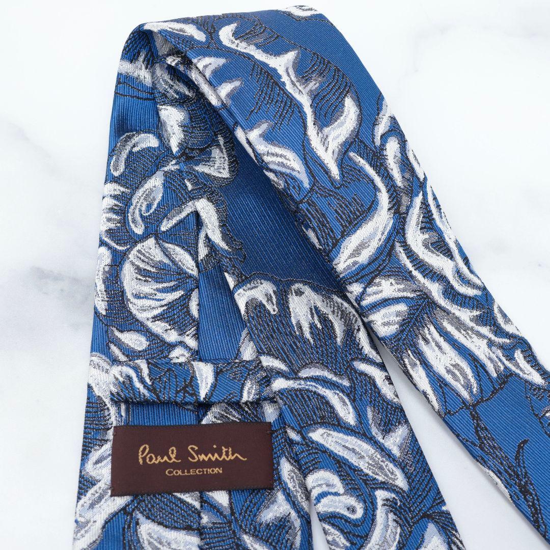 ポールスミス　コレクション　ブルー　ネクタイ