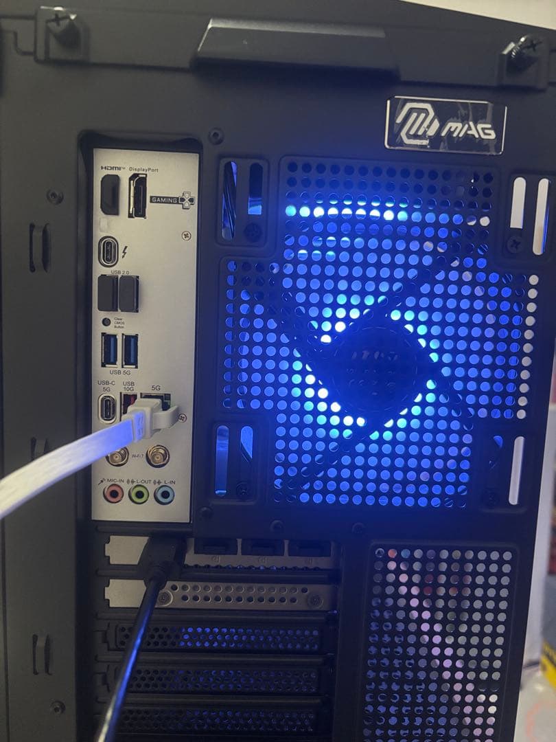 265KF、RTX5060ti16GB搭載、自作デスクトップPC