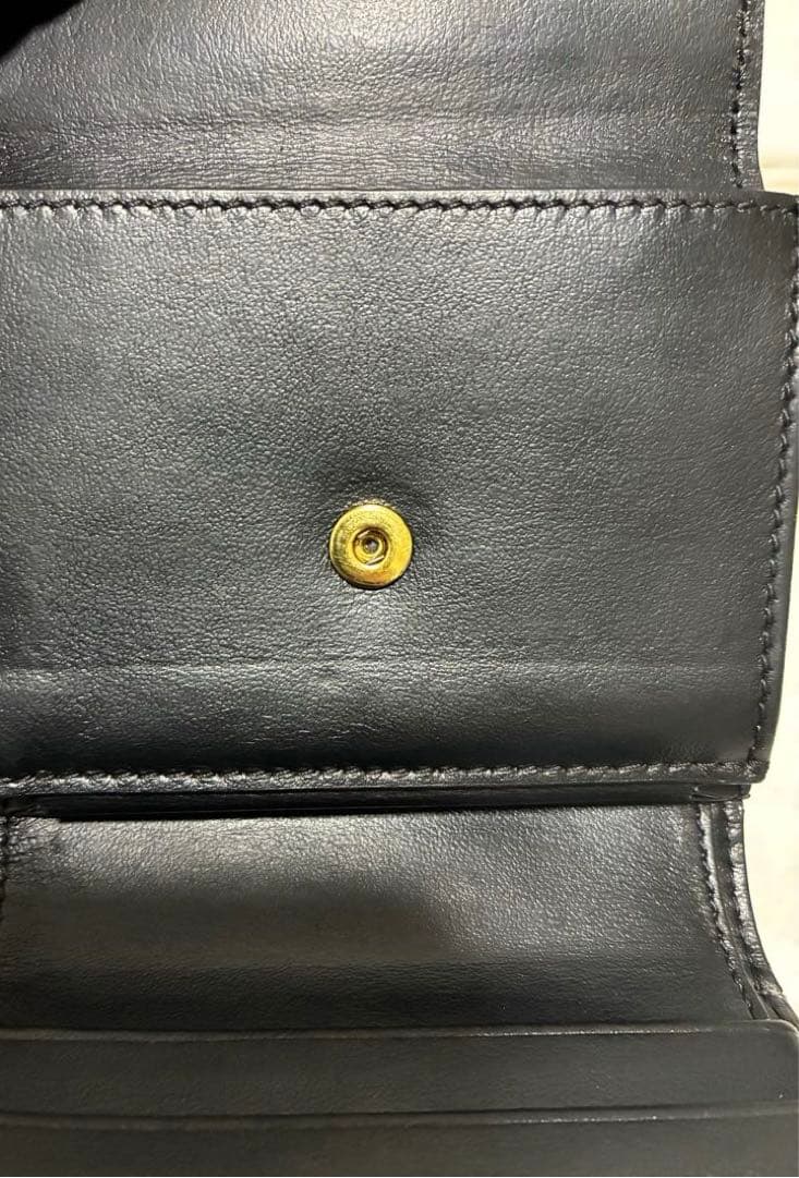 ぴ*る様 CELINE トリオンフ コンパクトウォレット ブラック 三つ折り財布