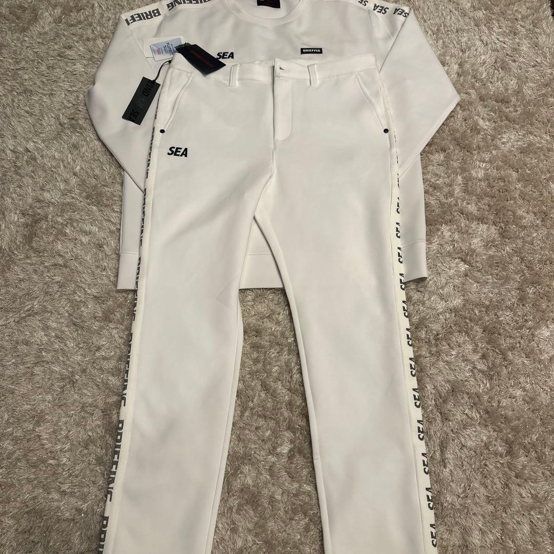 BRIEFING SEA ホワイト スウェットシャツ