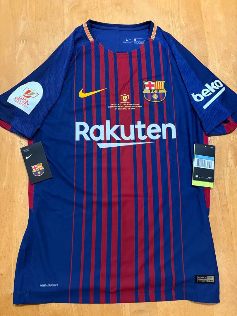 正規品 オーセンティック 新品 バルセロナ 17/18 国王杯 イニエスタ M