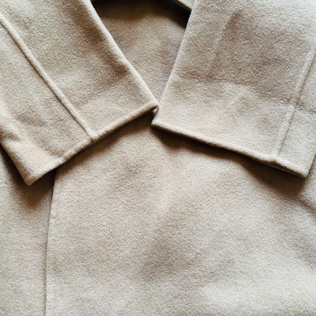 N.O.R.C ノーク ウールリバー　ロングコート キャメル　ベルト付き