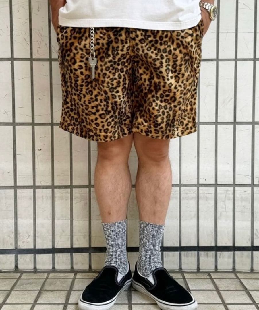 US三軒茶屋 オリジナル ファー仕様 レオパード イージーショーツ