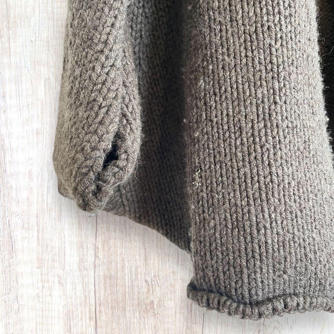 【 エンリーベグリン 】ニットポンチョ カシミヤ カシミア ウール 茶 イタリア