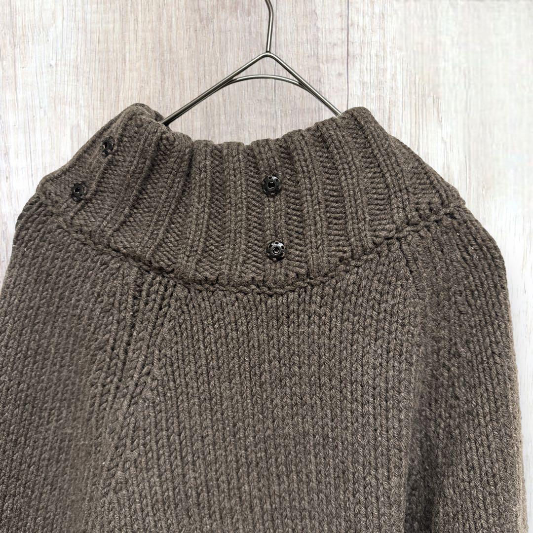 【 エンリーベグリン 】ニットポンチョ カシミヤ カシミア ウール 茶 イタリア