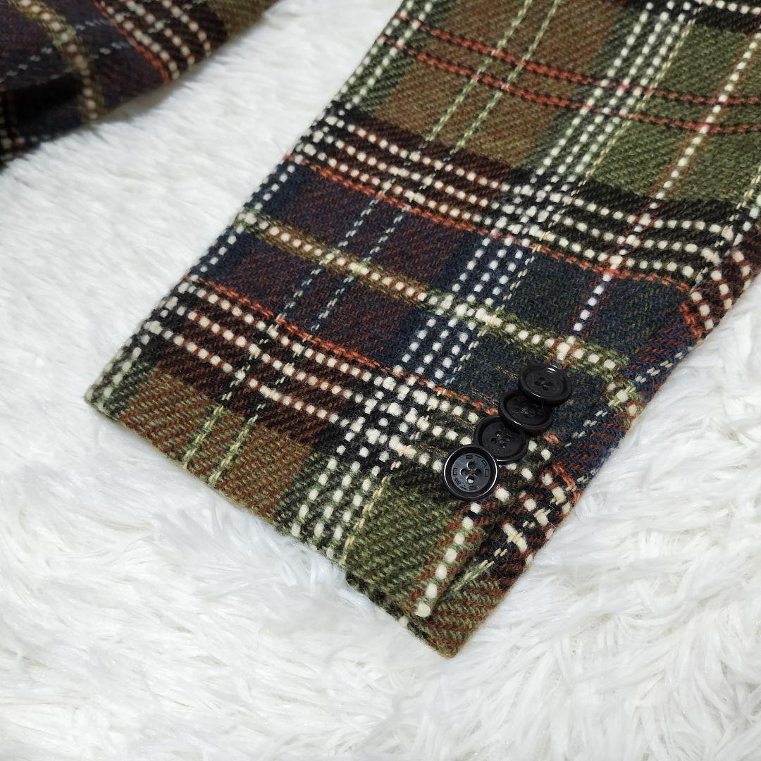 美品✨️ ETRO テーラードジャケット チェック柄 総柄 ウール 48
