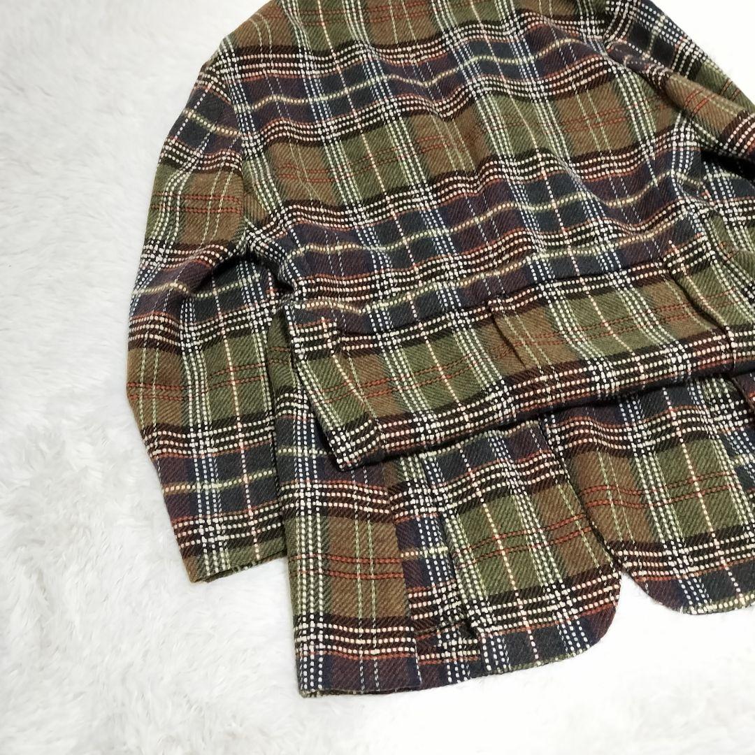 美品✨️ ETRO テーラードジャケット チェック柄 総柄 ウール 48