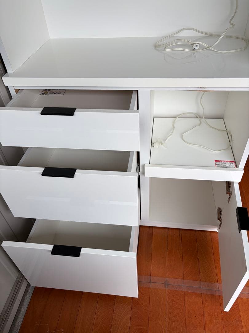 C*O様 ニトリ　ホワイト食器棚 エトナ90KB