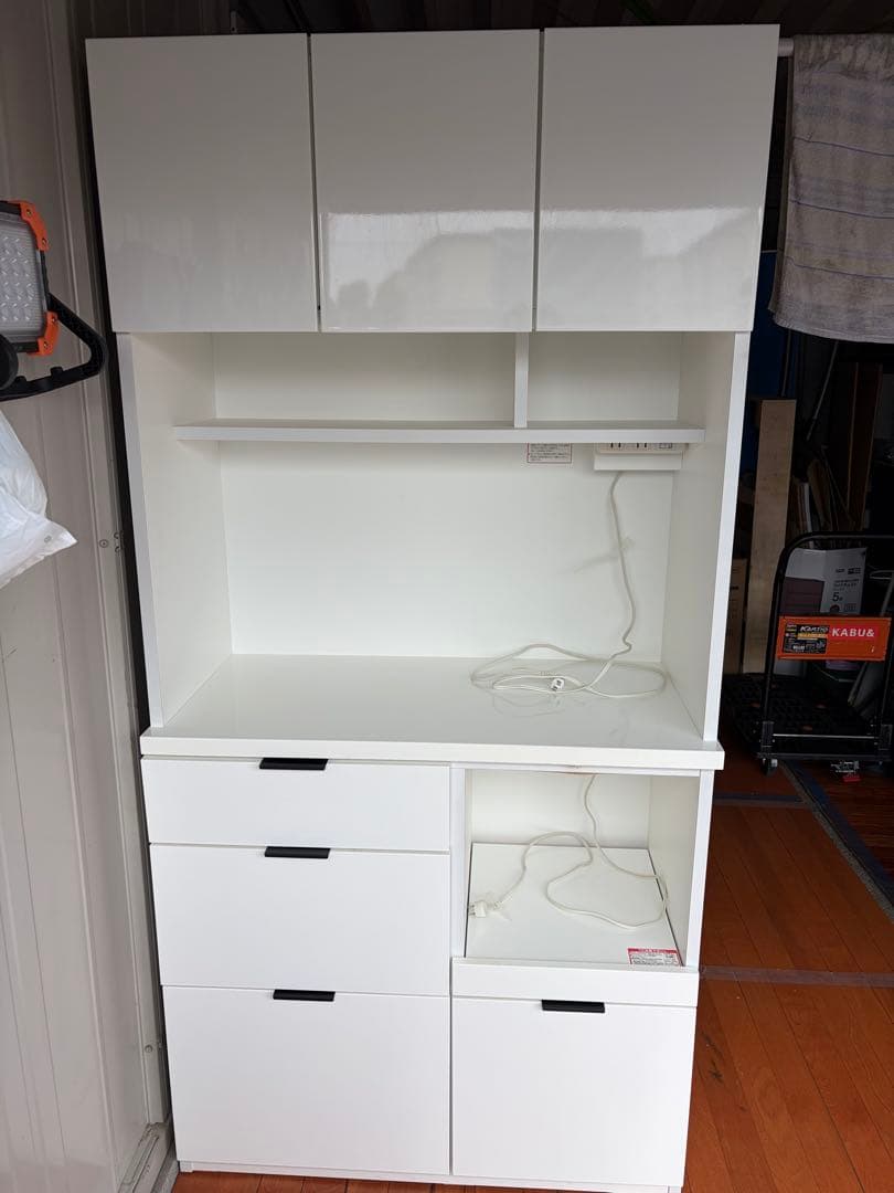 C*O様 ニトリ　ホワイト食器棚 エトナ90KB