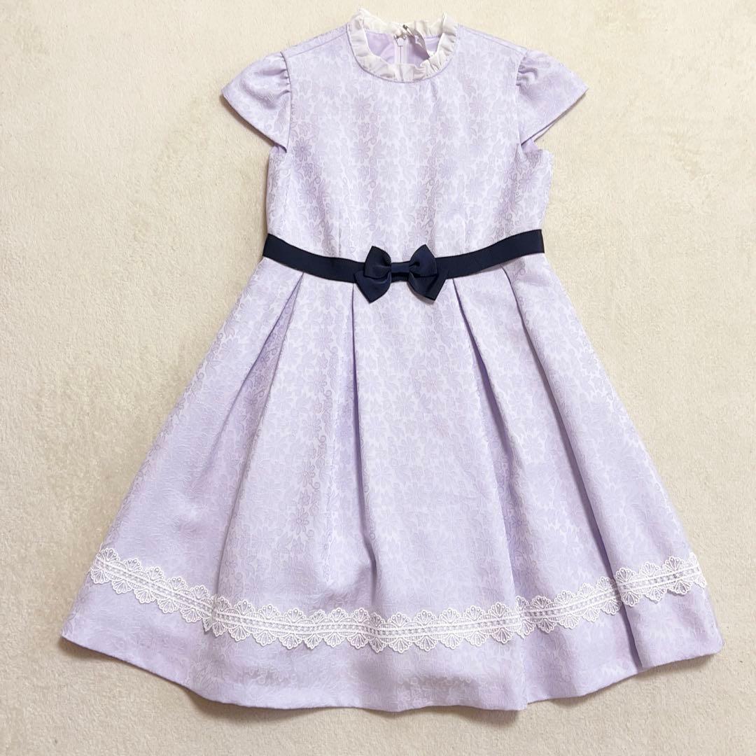 美品　ワルツバイビームス　アンサンブル　女の子　130cm パープル　紫　花柄