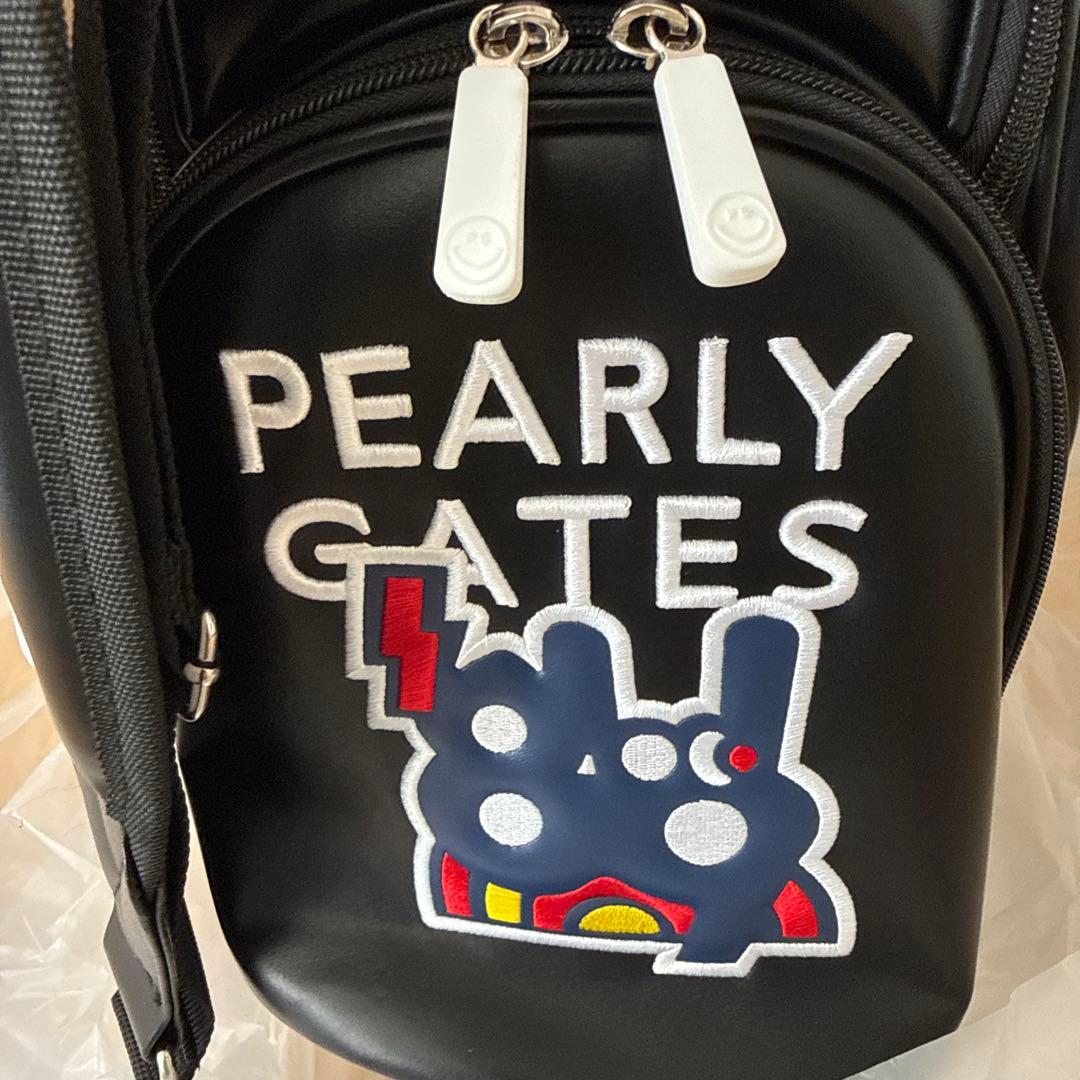 PEARLY GATES ブラックキャディバッグ　パーリーゲイツ　合成革