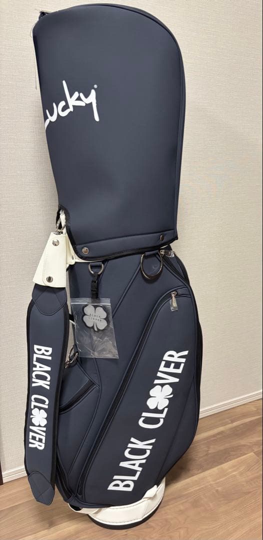 新品未使用★BLACKCLOVER ゴルフバッグ ネイビー