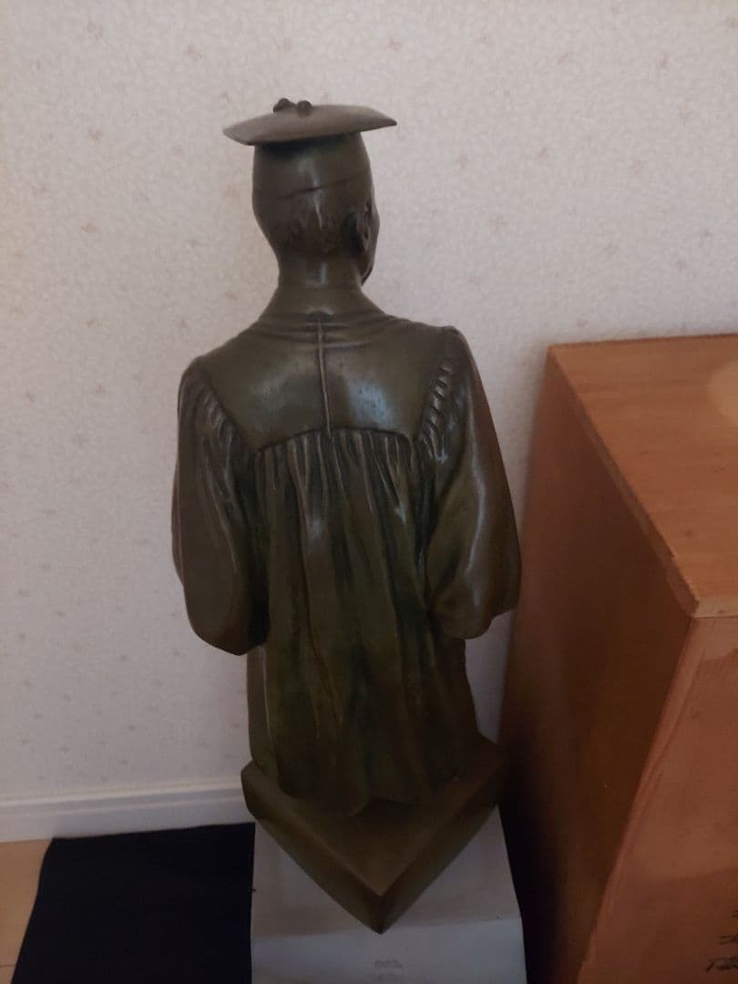 値引交渉◎朝倉文夫作ブロンズ像『総長大隈老侯像』大隈重信/約38㎝/約4.2kg
