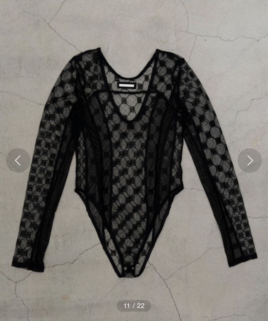 Prank Project モノグラムーレースボディスーツ