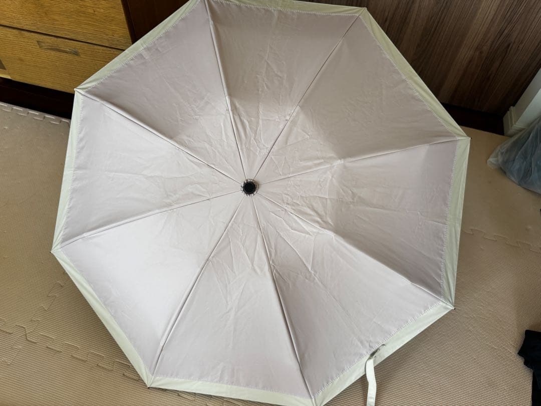 Rose Blanc 折りたたみ傘 雨晴兼用 ピンク×ベージュ