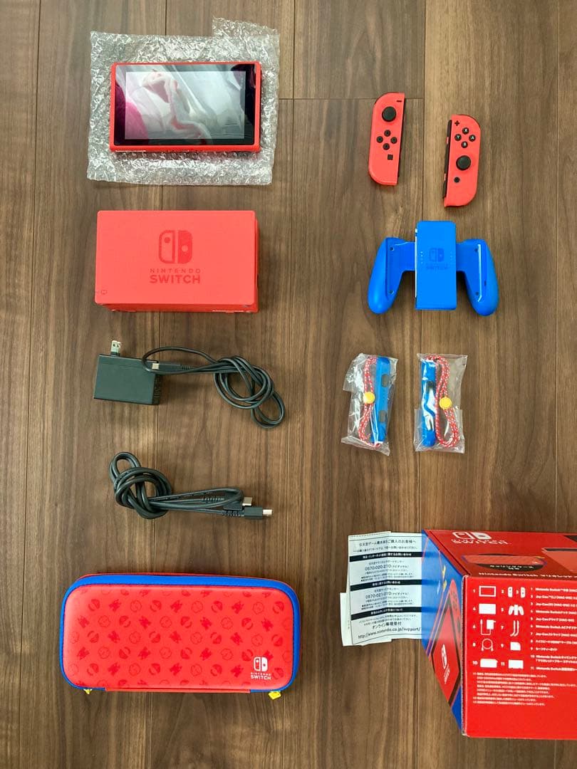 ★美品★Nintendo Switch本体 マリオレッド×ブルー セット