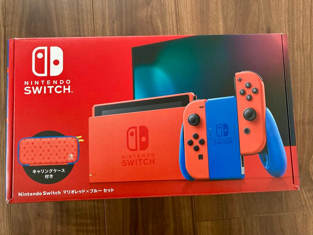 ★美品★Nintendo Switch本体 マリオレッド×ブルー セット
