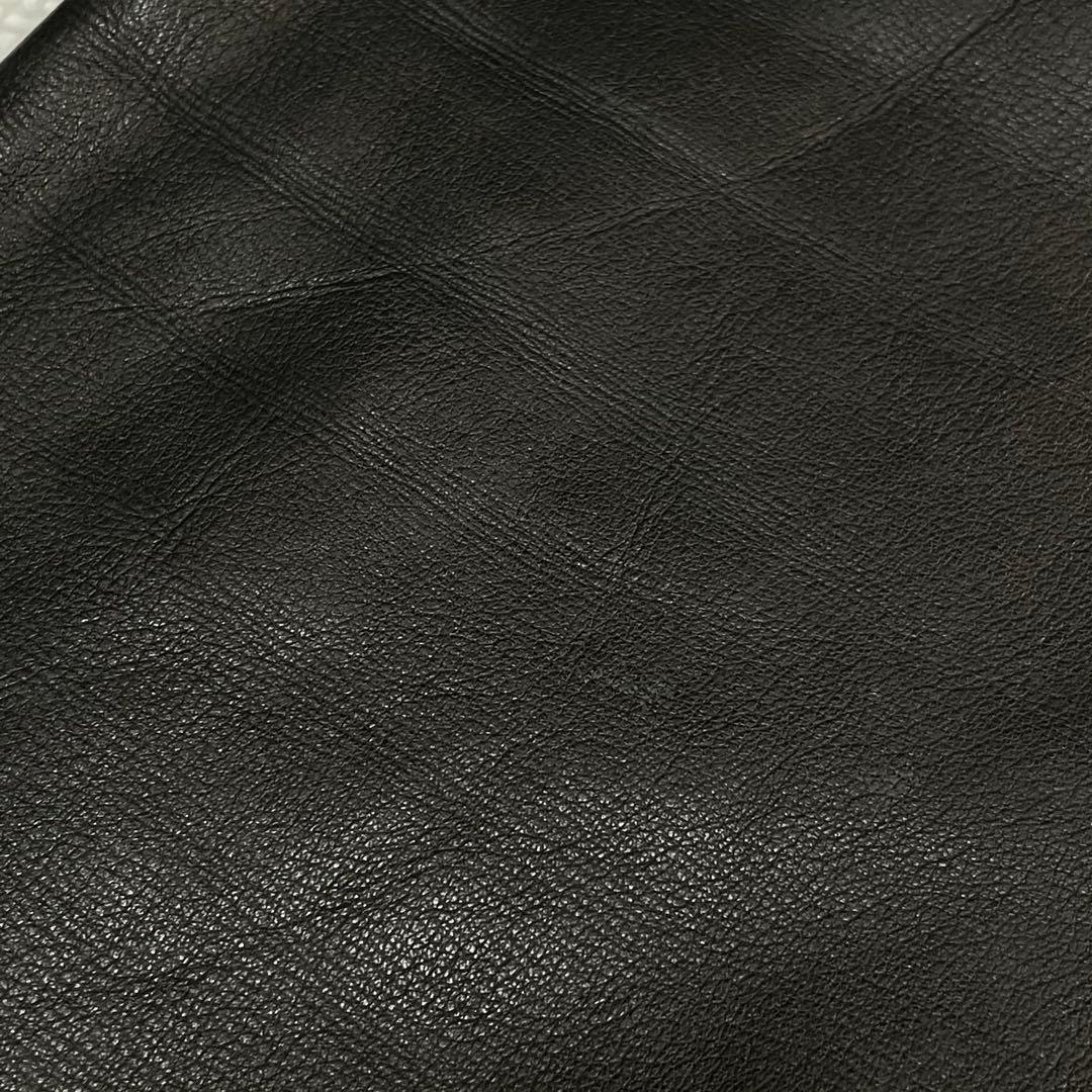 比較的美品 Degner バイカー 肉厚 カウレザー パンツ メッシュ裏地 黒