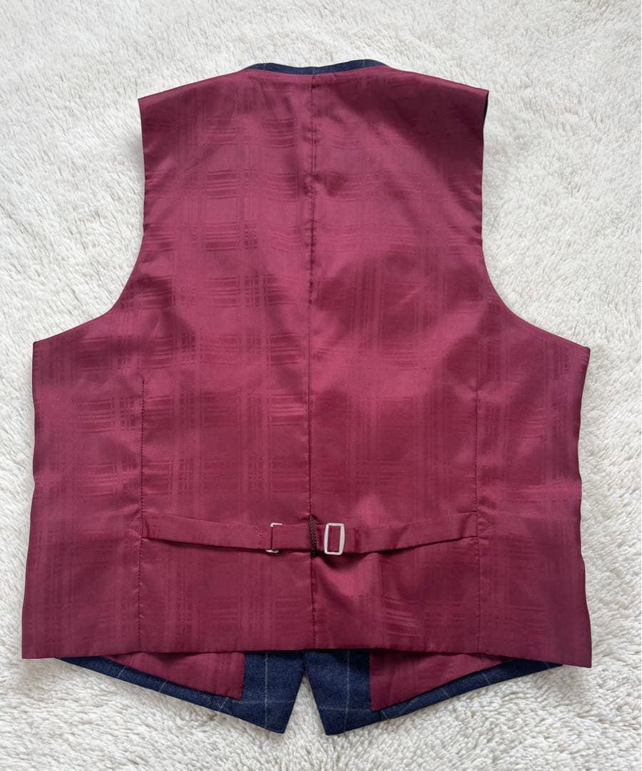 【希少】FINTES オーダースーツ　セットアップ　スリーピース　ネイビー