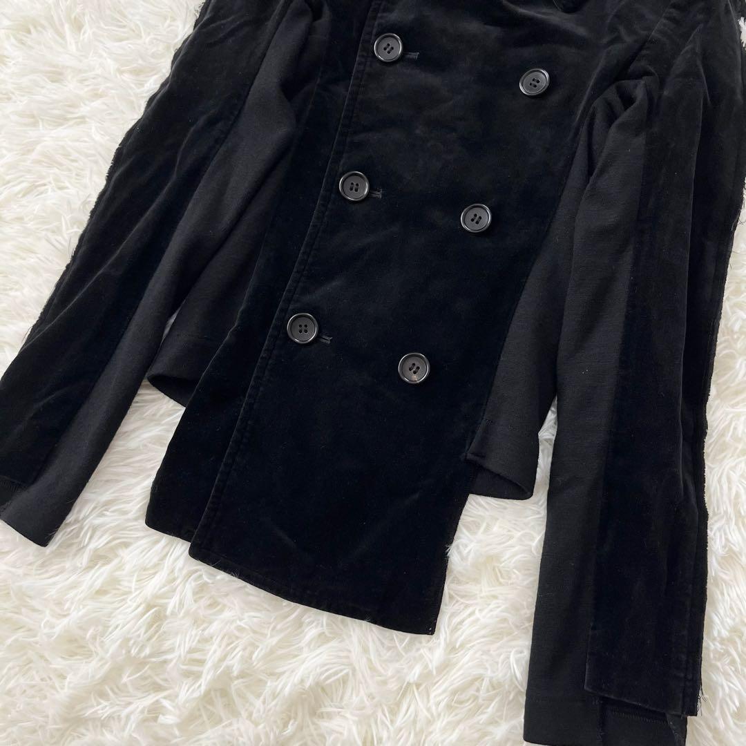 【コムデギャルソン】AD2006 テーラードジャケット　 黒　ダブル　 ベロア