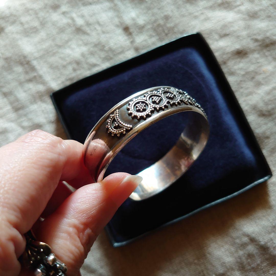 シルバー925バングル ブレス トライバル 民族 ヴィンテージ