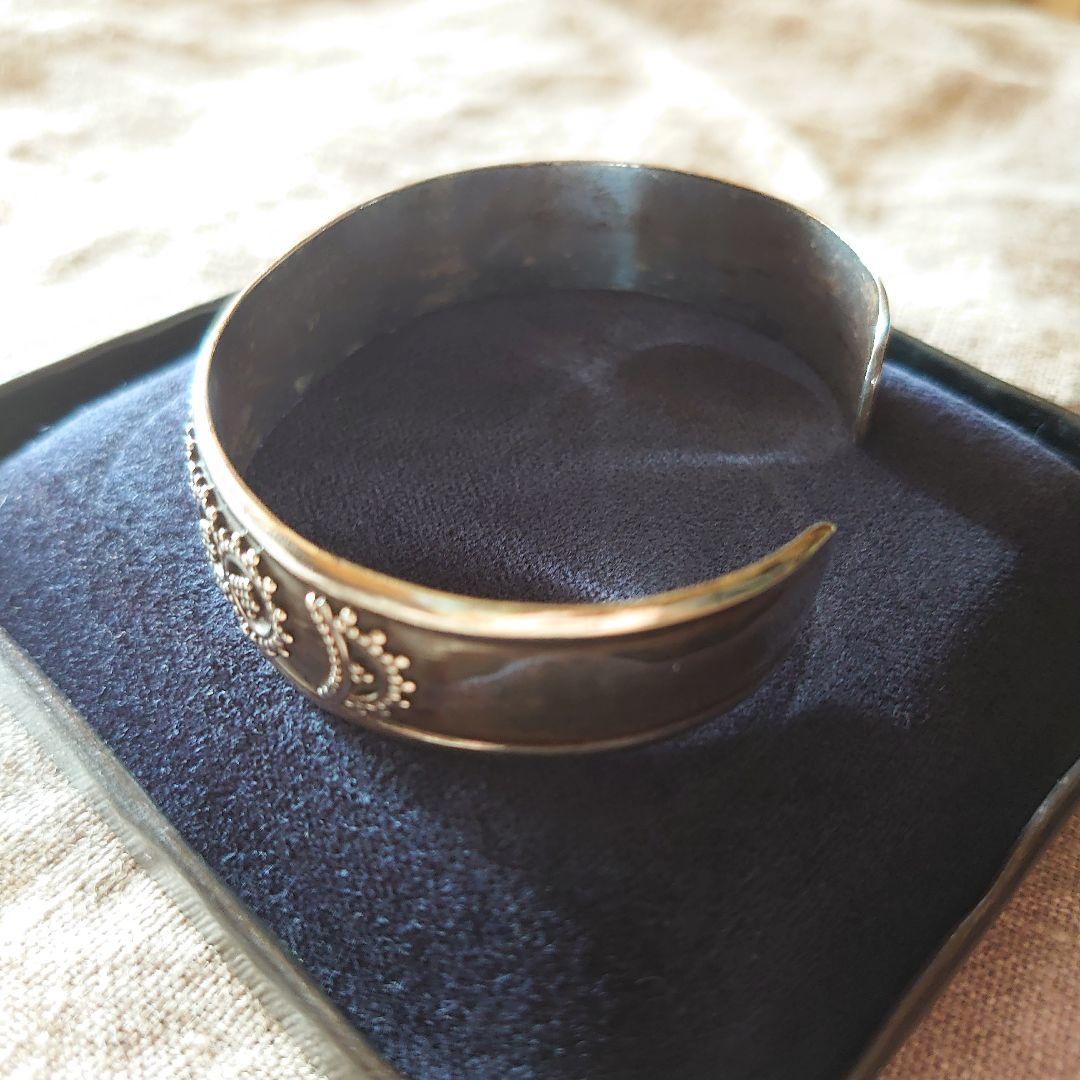 シルバー925バングル ブレス トライバル 民族 ヴィンテージ