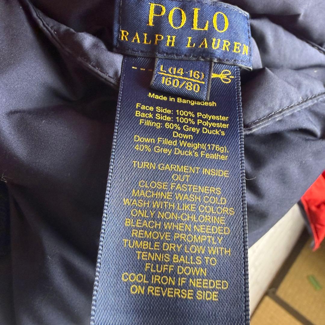 【リバーシブル】 美品 POLO RALPH LAUREN ダウンベスト 肉厚