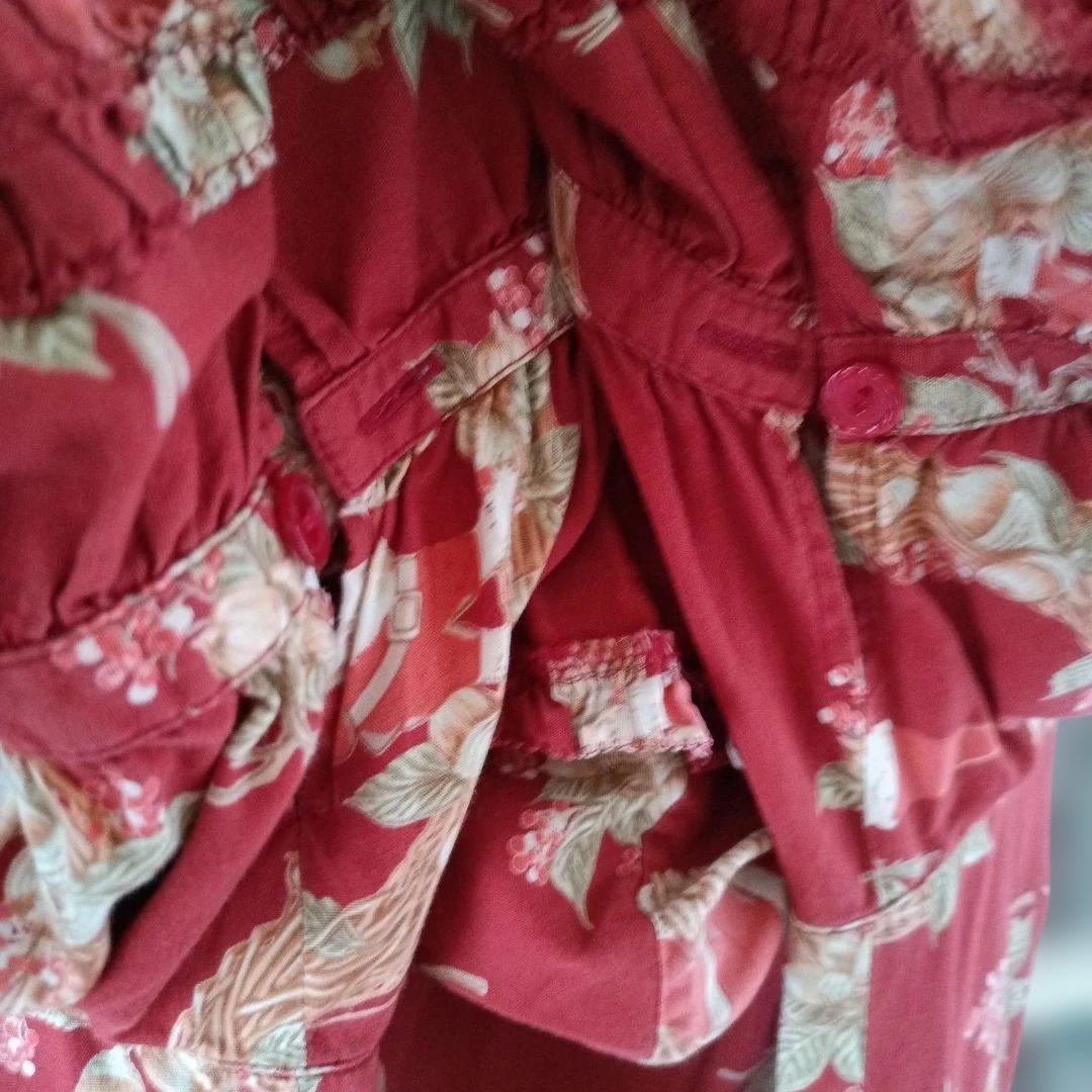 ピンクハウス♡希少な小人柄♡花柄フリル付き羽織りロングワンピース