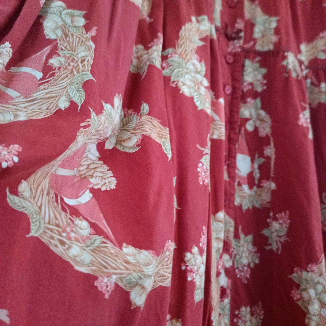 ピンクハウス♡希少な小人柄♡花柄フリル付き羽織りロングワンピース