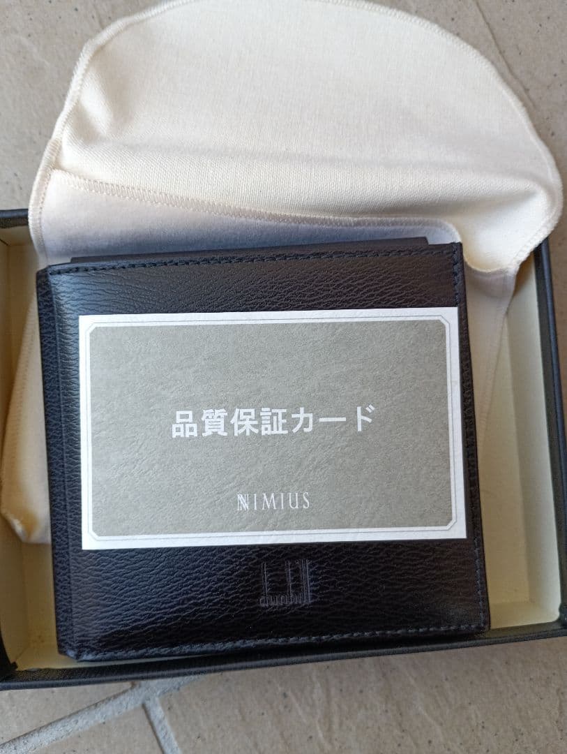 ダンヒル　 DUNHILL 二つ折り財布 ブラック