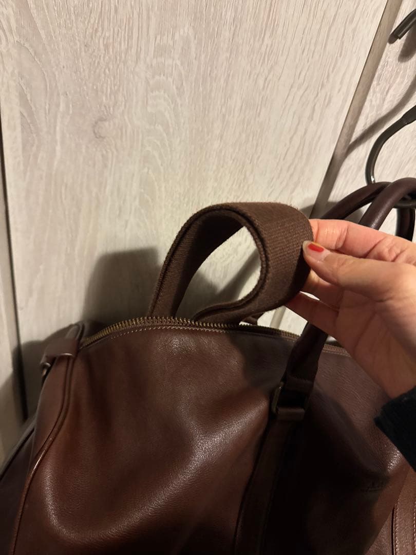 A.P.C. ブラウンレザー ボストンバッグ