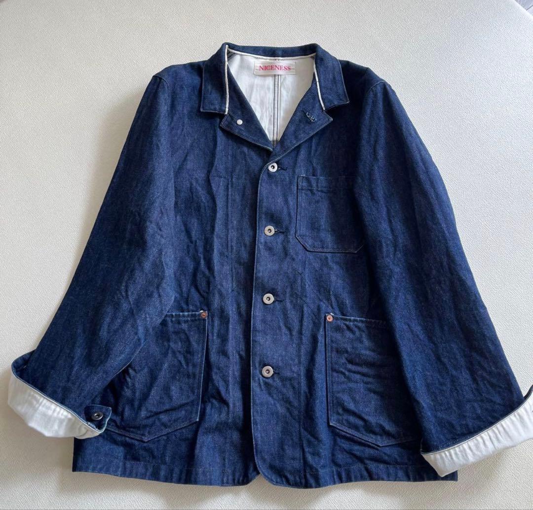 NICENESS BRIAN ファイヤーマンデニムカバーオール