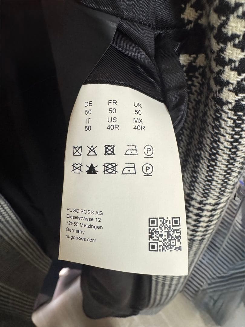 大谷翔平着用 HUGO BOSS チェック柄ダッフルコート