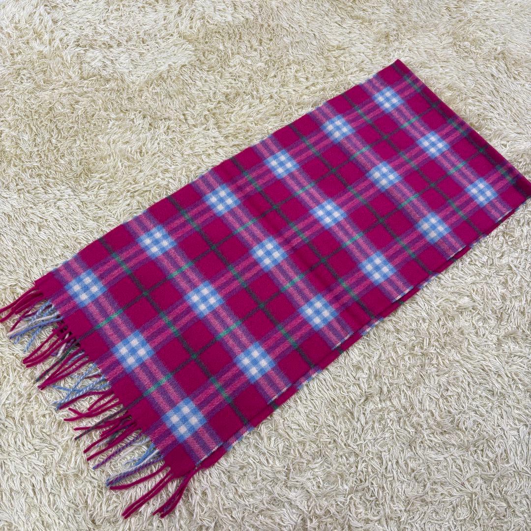 新品タグ付き　バーバリーズ　チェック　カシミヤ100% イギリス製　マフラー