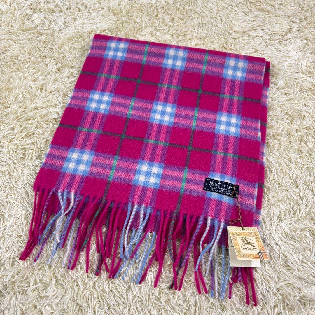 新品タグ付き　バーバリーズ　チェック　カシミヤ100% イギリス製　マフラー