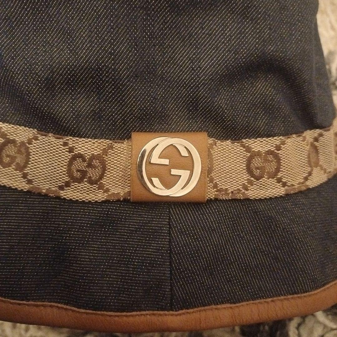 Gucci デニム バケットハット GGロゴ