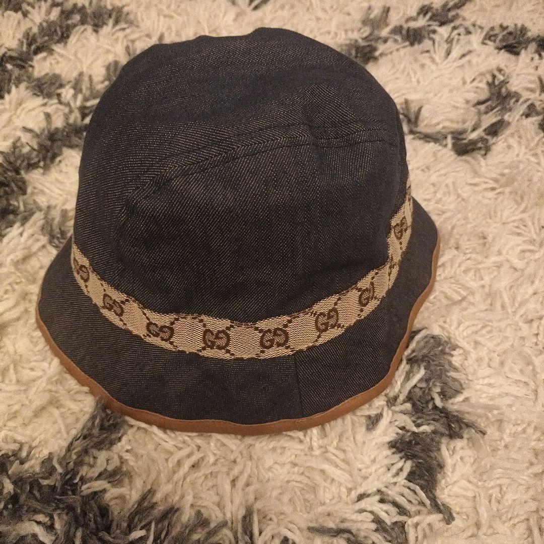 Gucci デニム バケットハット GGロゴ