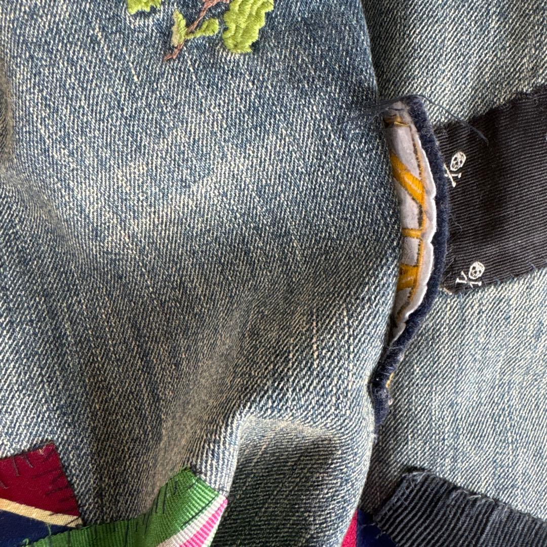 ラルフローレンラグビー RUGBY ワッペン刺繍 デニムスカート 26