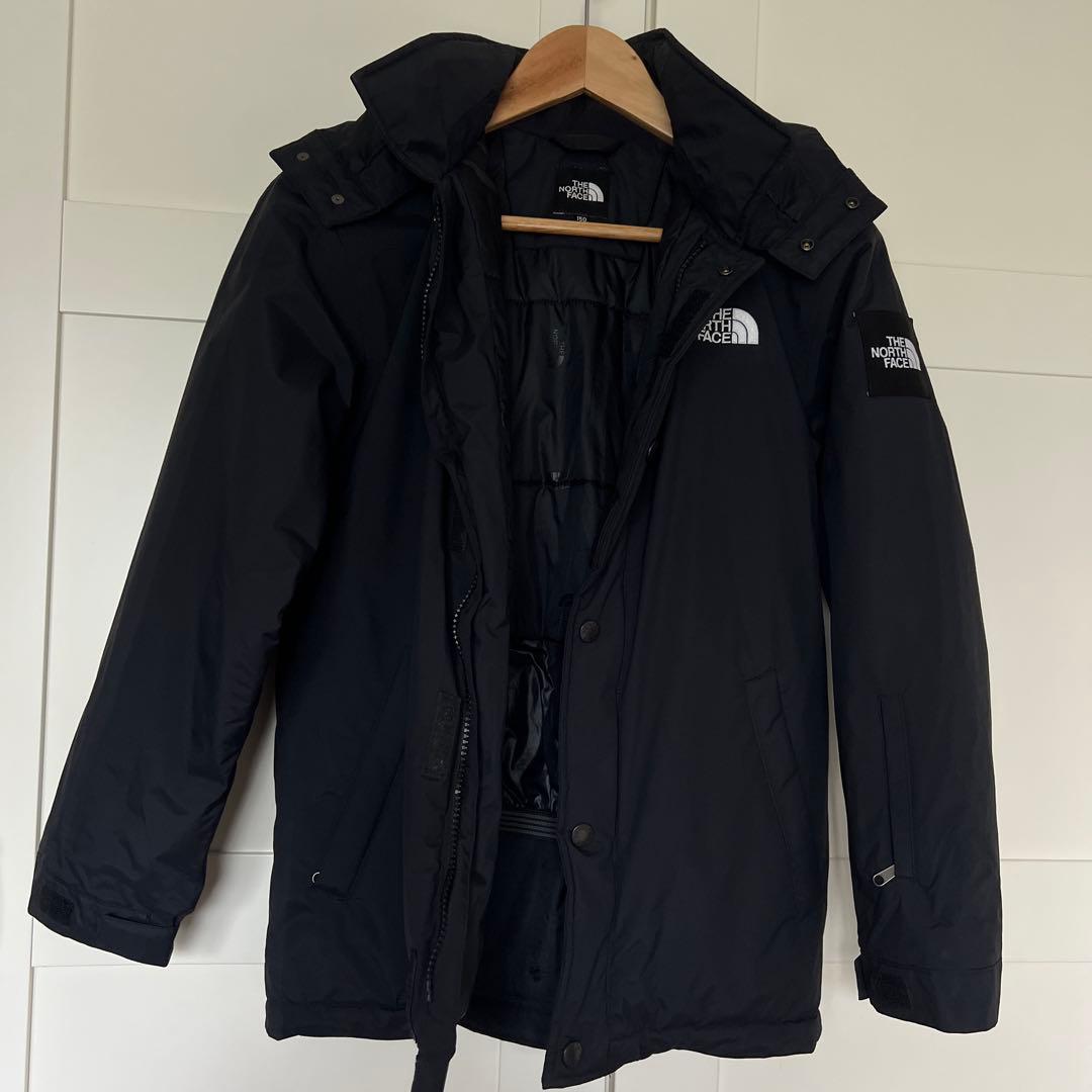 THE NORTH FACE 黒 フード付き中綿ジャケット150