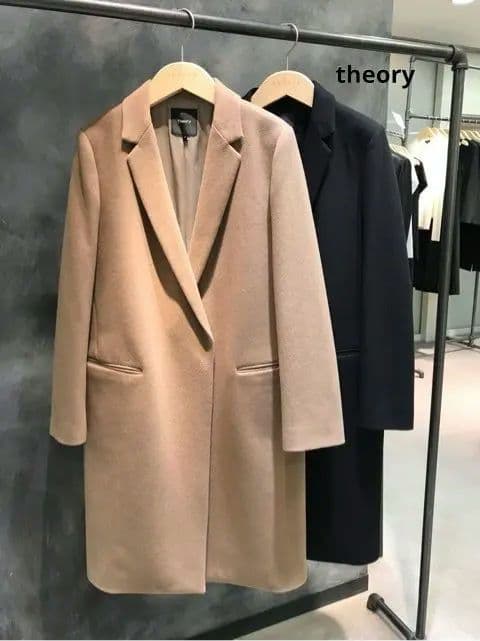 連休お値下げ　theory チェスターコート（キャメル）