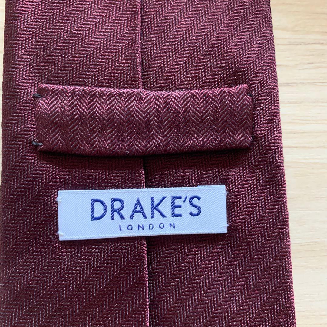 Drake's ドレイクス ネクタイ ボルドー